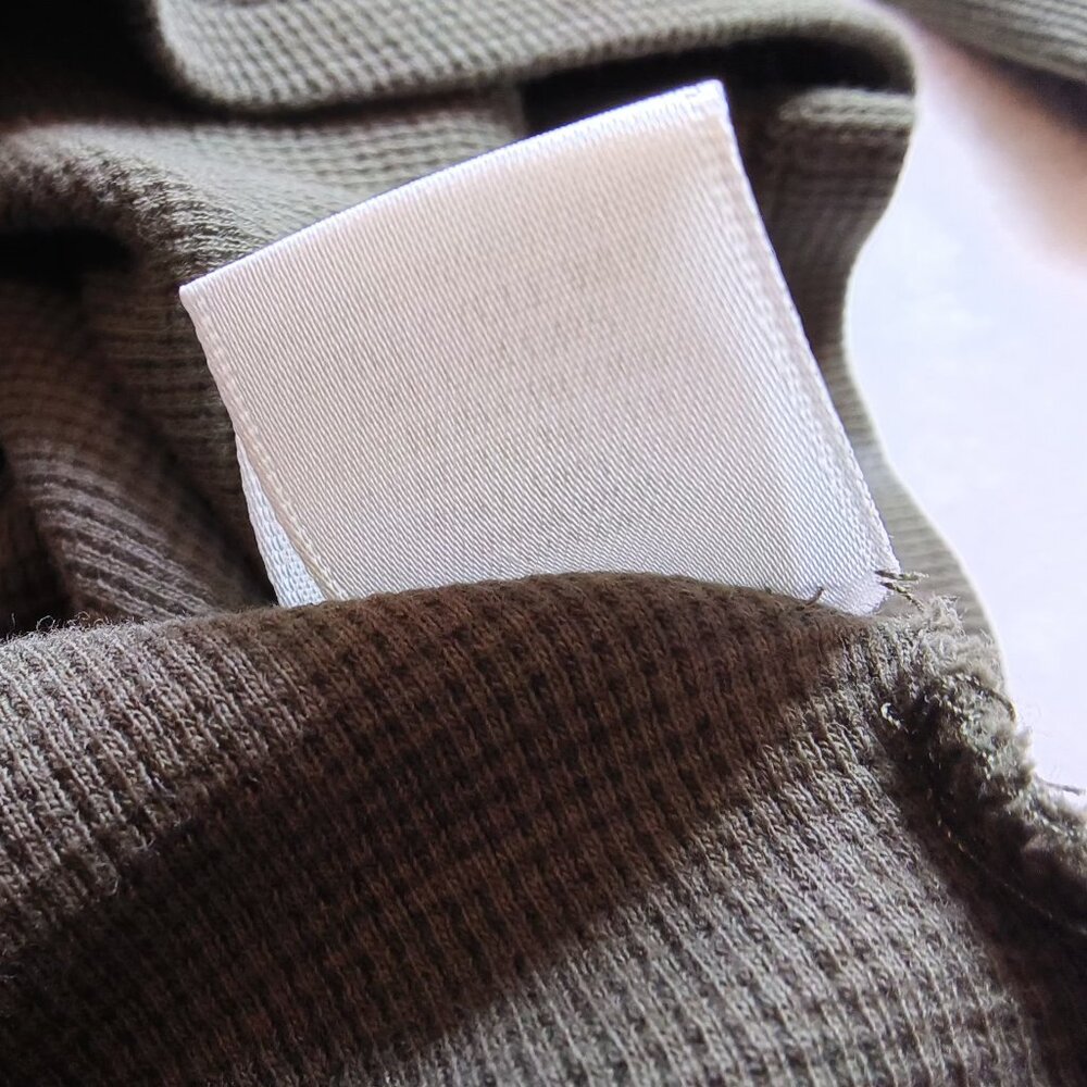 Christopher & Banks 🍃 Womens Hunter Green Mini Waffle Pattern 3/4 Sleeve Top🍃 - Picture 12 of 14